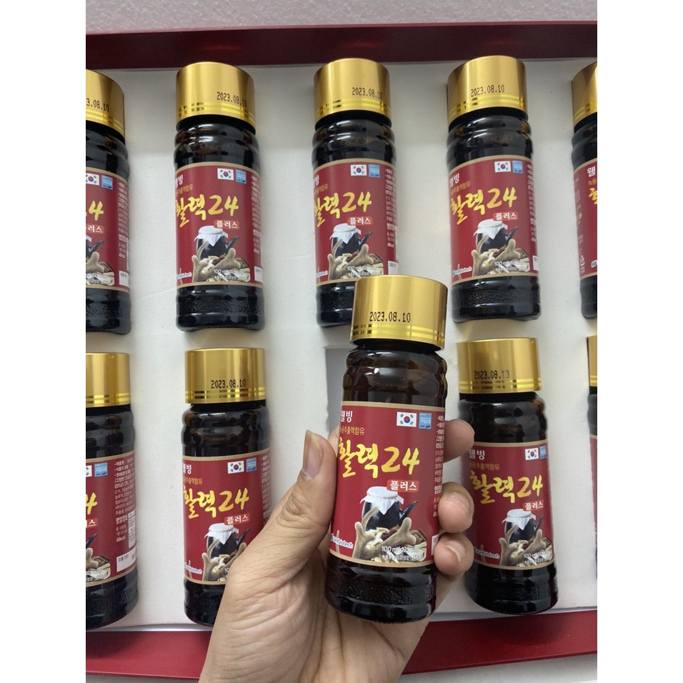 Nước hồng sâm lộc nhung hươu hàn quốc chính hãng hộp 10 chai x 100ml
