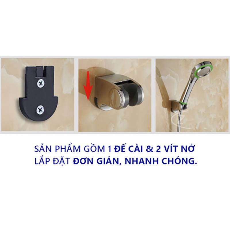 Đế cài sen tắm nóng lạnh, vòi xịt vệ sinh đa năng 9162