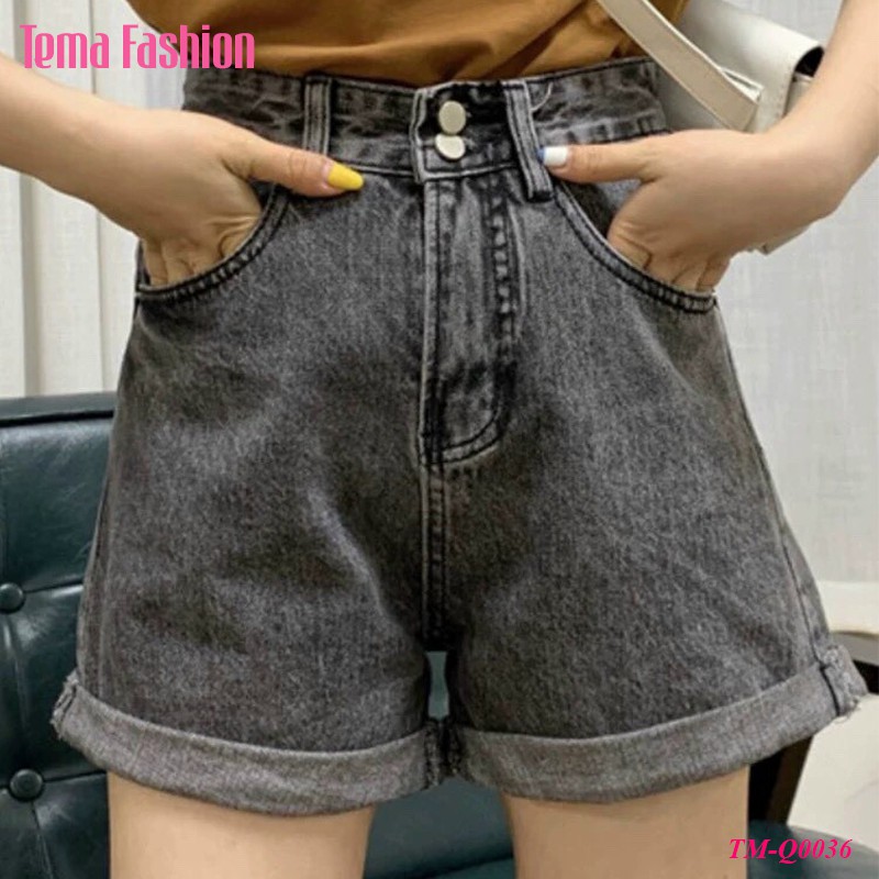 Quần short jean nữ TEMA - Quần short jean cách điệu gấu xắn nữ siêu đẹp