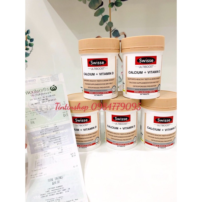 Canxi Hữu cơ Swisse + VTM D 90 viên