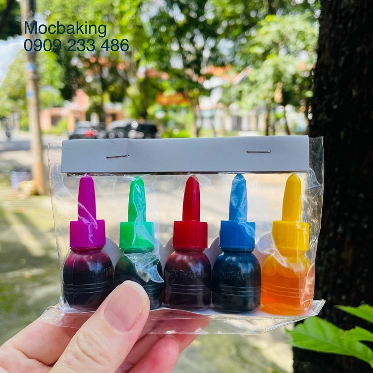 Set 5 Màu thực phẩm Thiên Thành 10ml, 5ml