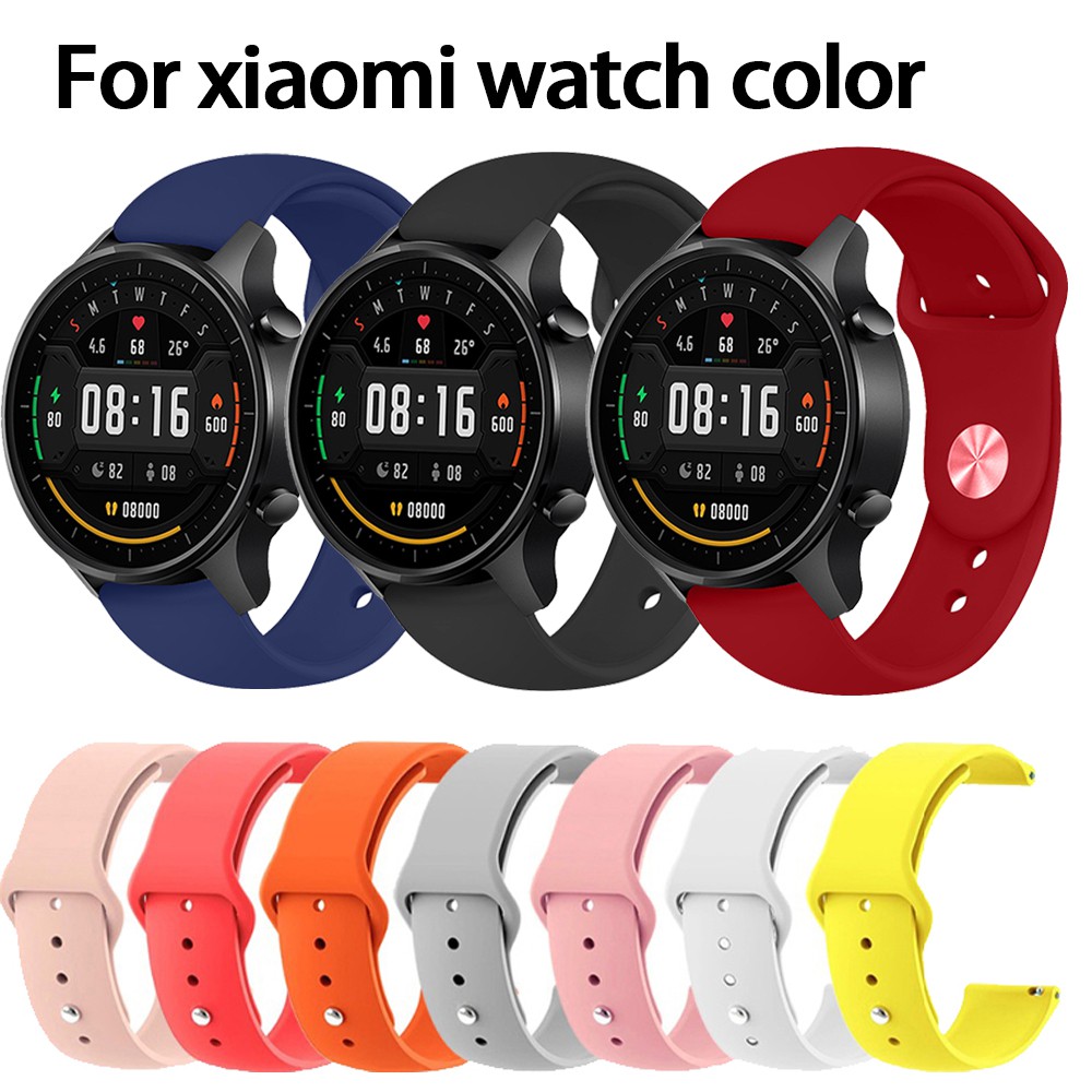 Dây đeo đồng hồ thông minh JANSIN bằng silicon 22mm cho Xiaomi Mi Watch Color