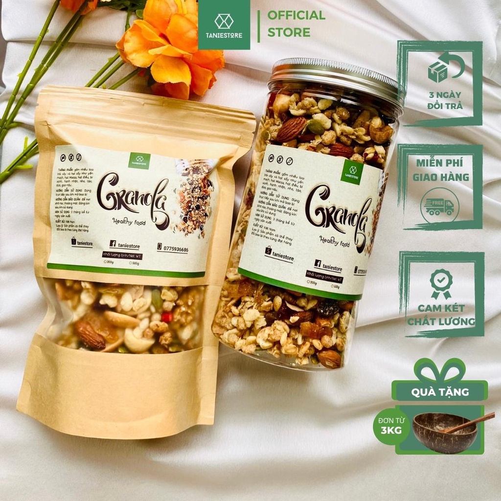 Granola siêu hạt, ngũ cốc ăn kiêng không đường, giảm cân loại 1