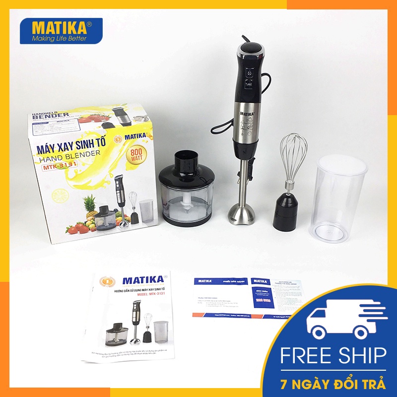 Máy Xay Sinh Tố Cầm Tay MATIKA Đa Năng MTK-3131