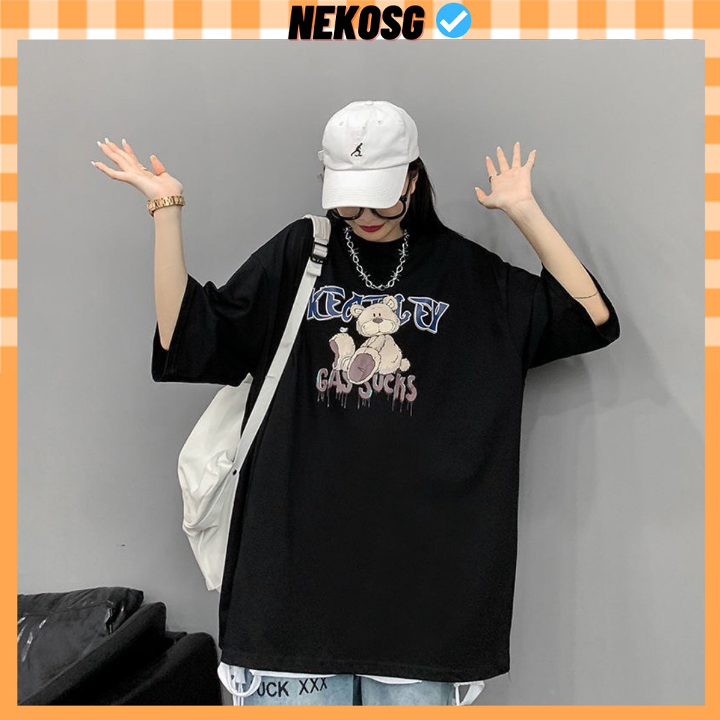 Áo thun tay lỡ Unisex NEKOSG, áo phông form rộng AFT2
