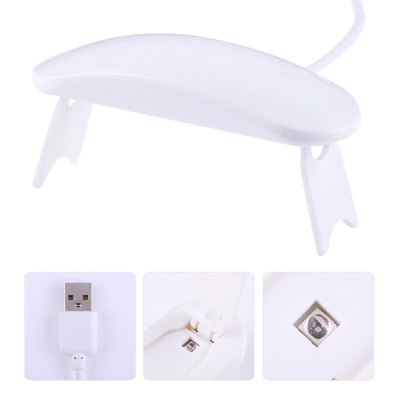 Đèn hong khô sơn móng tay mini 3 bóng led gel 6W