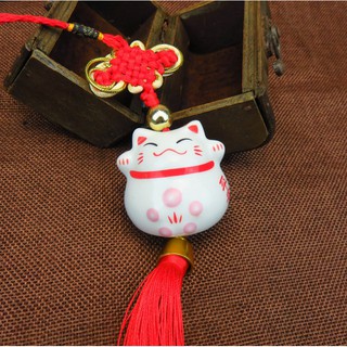 Dây treo mèo thần tài sứ