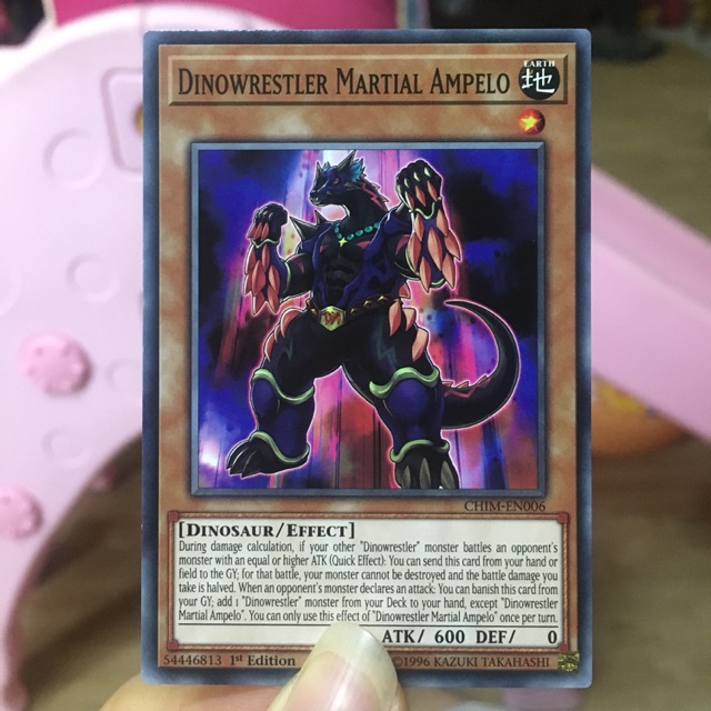 Thẻ bài yugioh “Dinowrestler Martial Ampelo”