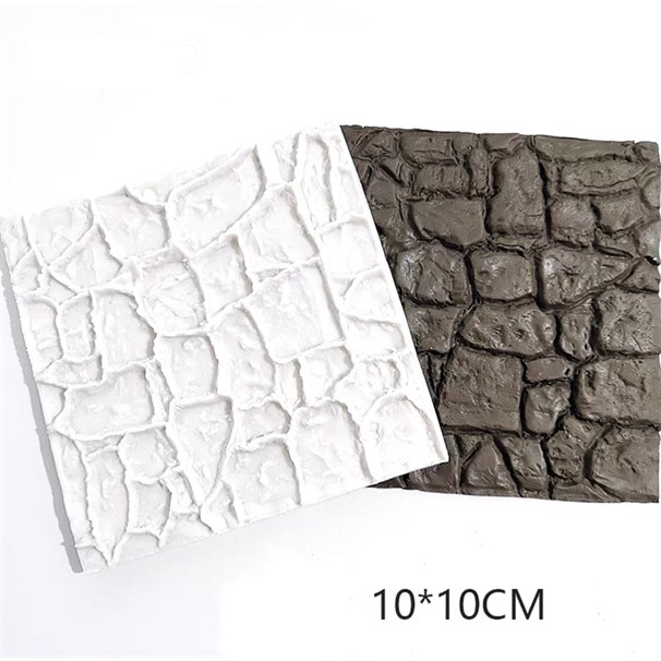 Miếng silicon vân sỏi đá trắng (10*10cm)