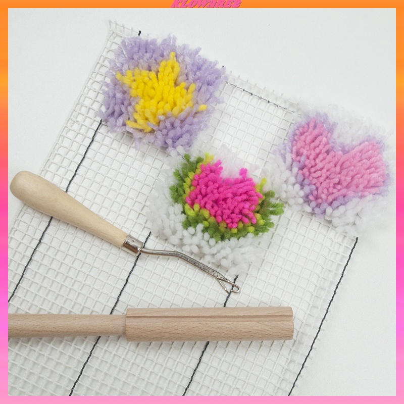 1x1.5m Lưới Móc Vải Móc Tự Làm Thảm Canvas