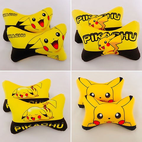 Gối Tựa Đầu Hình Pikachu Dễ Thương Cho Xe Hơi