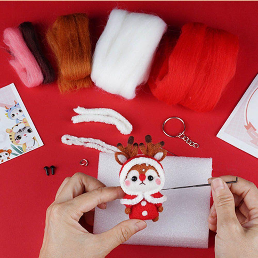Móc Khóa Hình Cây Thông Noel Bằng Len Thủ Công DIY
