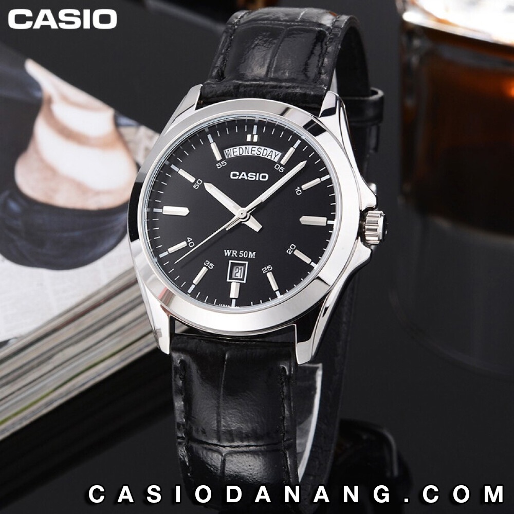 Đồng hồ nam dây da Casio chính hãng Anh Khuê MTP-1370L-1AVDF (39mm)