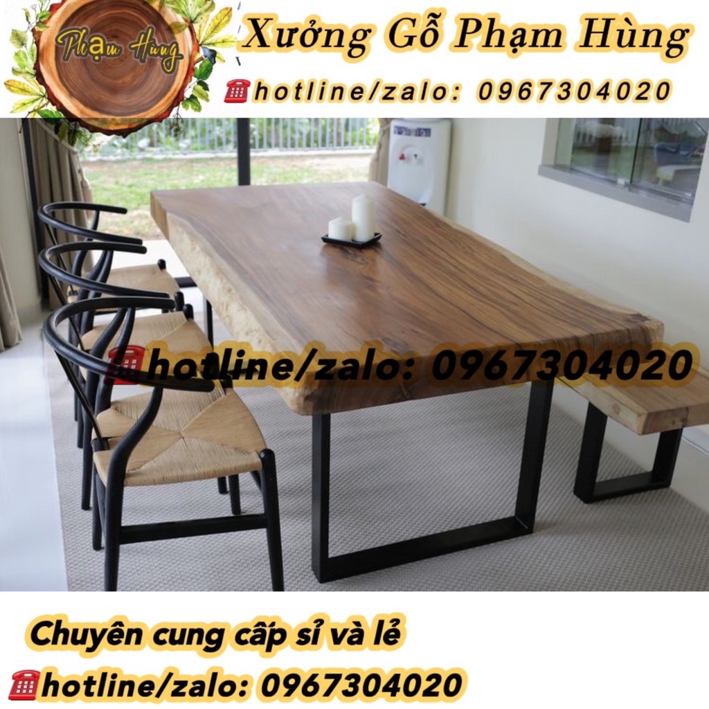 Bàn me tây nguyên tấm giá xưởng bàn gỗ tự nhiên nguyên khối tặng kèm chân chuyên cung cấp sỉ và lẻ