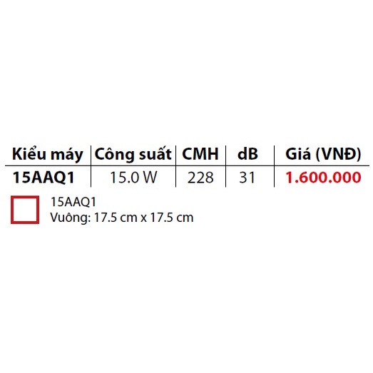 QUẠT THÔNG GIO KDK 15AAQ1
