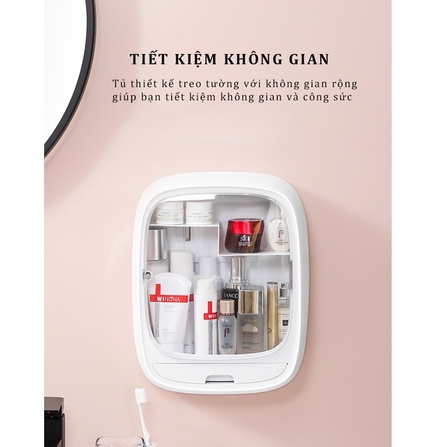 Kệ Đựng Mỹ Phẩm, Tủ Mỹ Phẩm Treo Tường Nhà Tắm Hokori Chống Nước Chịu Lực Tốt