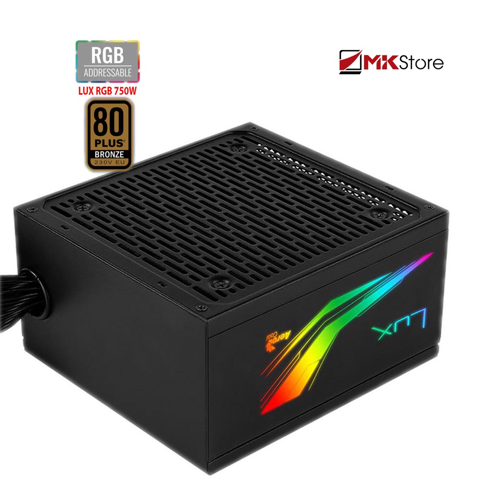 Nguồn AEROCOOL LUX RGB 750W RGB 80 Plus Bronze