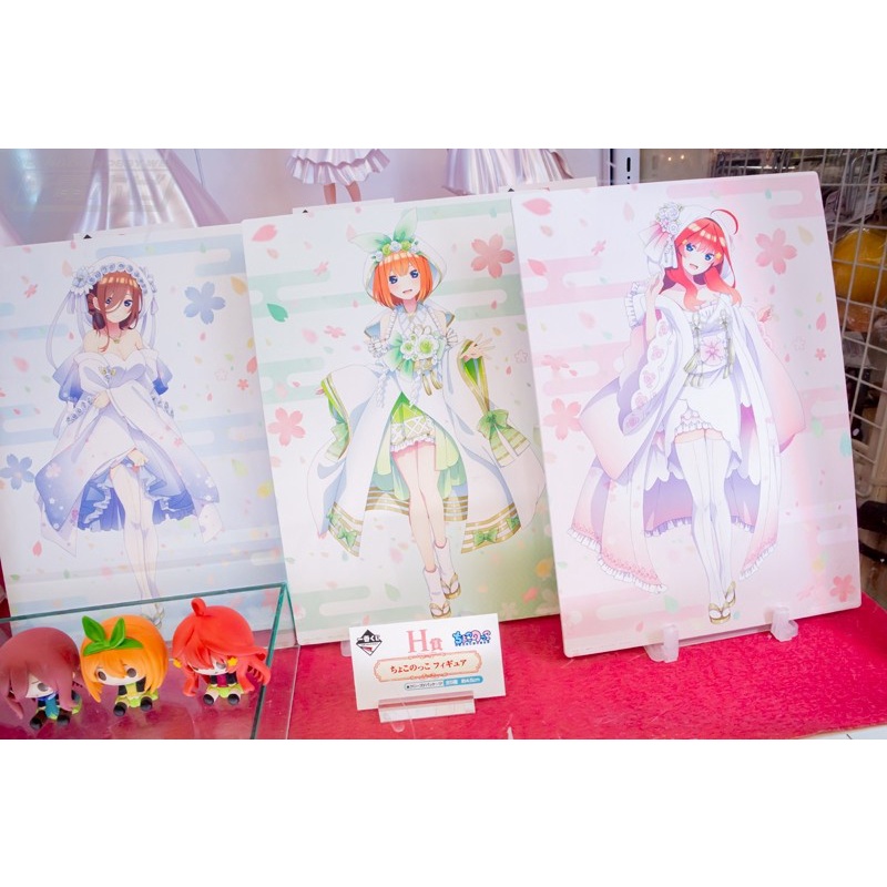 Combo 5 Khung Ảnh Nhân Vật Gotoubun no Hanayome ∬, Ichiban Kuji -Bride- (G Prize) Bandai Spirits chính hãng