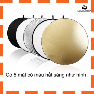 Tấm hắt sáng 110cm chụp ảnh, tấm hắt sáng mini vàng, bạc đầy đủ kích thước - DiTu Decor
