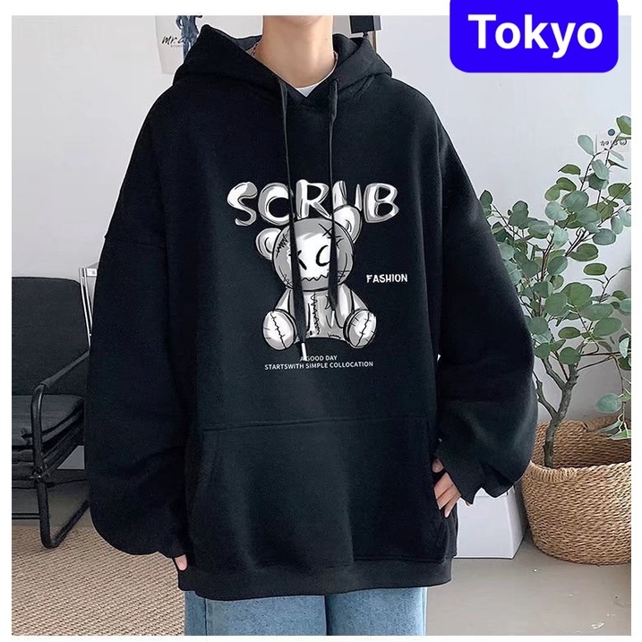 ÁO NỈ IN HÌNH GẤU SCRUB SIÊU NÉT, ÁO HOODIE NAM NỮ FROM RỘNG CHẤT MỊN CAO CẤP NEW - TOKYO FASHION