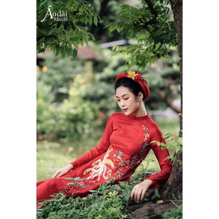 Áo dài gấm tơ 2tà
