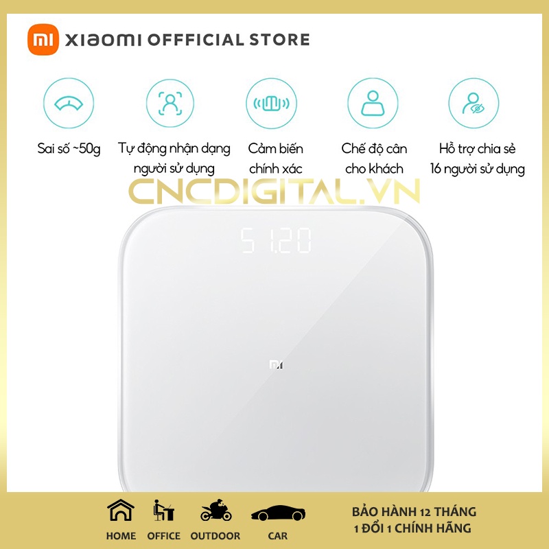 Cân Sức Khỏe Điện Tử Thông Minh Xiaomi Body Fat Scale 2 &amp; Xiaomi Mi Smart Scale 2 - Hàng Chính Hãng