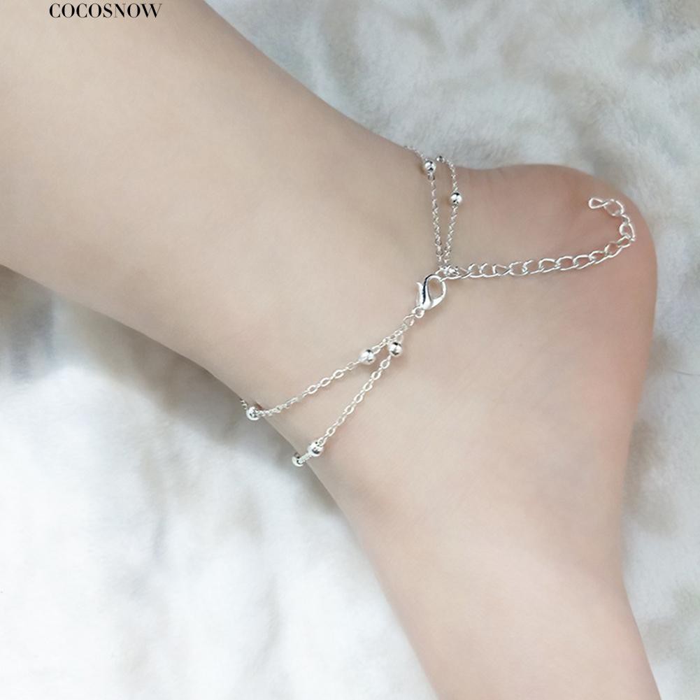 Vòng đeo chân hai tầng phong cách bohemian thanh lịch dành cho nữ | BigBuy360 - bigbuy360.vn