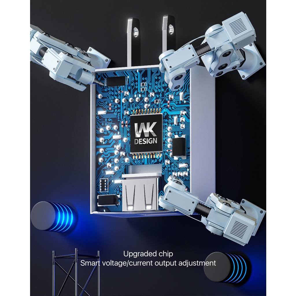 Củ sạc nhanh WK WP-U118 1 cổng 10W tặng kèm cáp sạc cho điện thoại tai nghe Bluetooth pin dự phòng - Orio