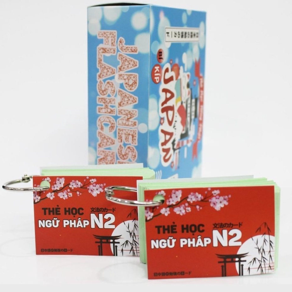 Thẻ Học Ngữ Pháp Tiếng Nhật N2 Tái Bản Mới Nhất - Flashcard Ngữ Pháp N2 (2 Tập)