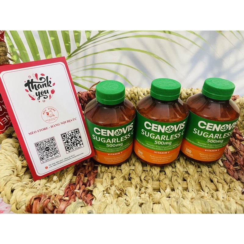 Viên nhai VITAMIN C - Cenovis Vitamin C 500mg 300 viên - Date tháng 9/2023