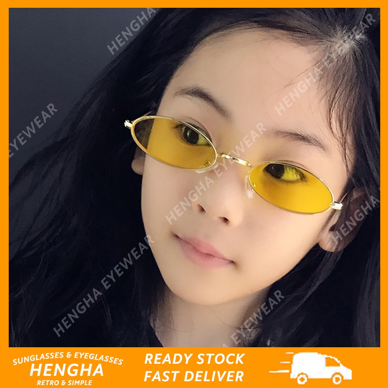 Kính Mát Hình Oval Gọng Kim Loại Siêu Nhẹ Chống Tia UV Thời Trang Cho Bé