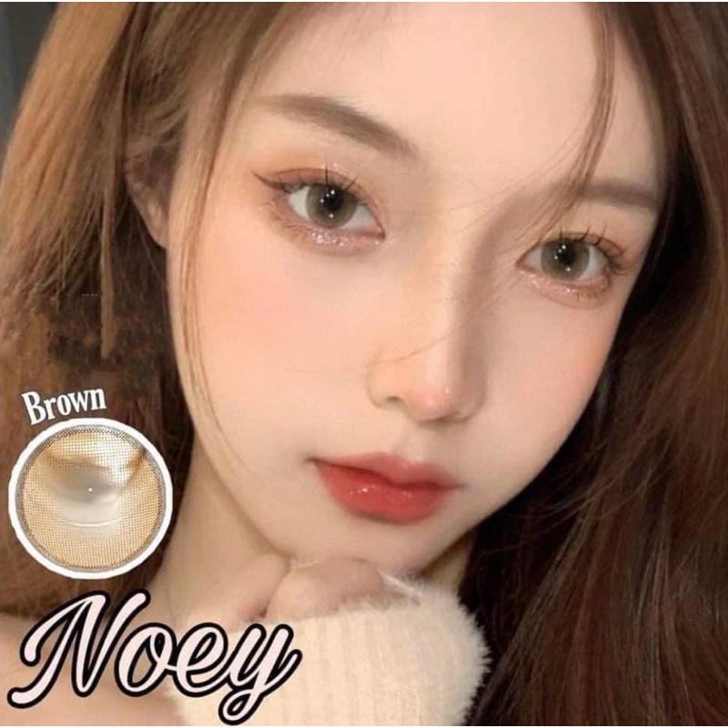 Lens Thái mẫu Noey màu nâu tây giãn vừa 0 độ