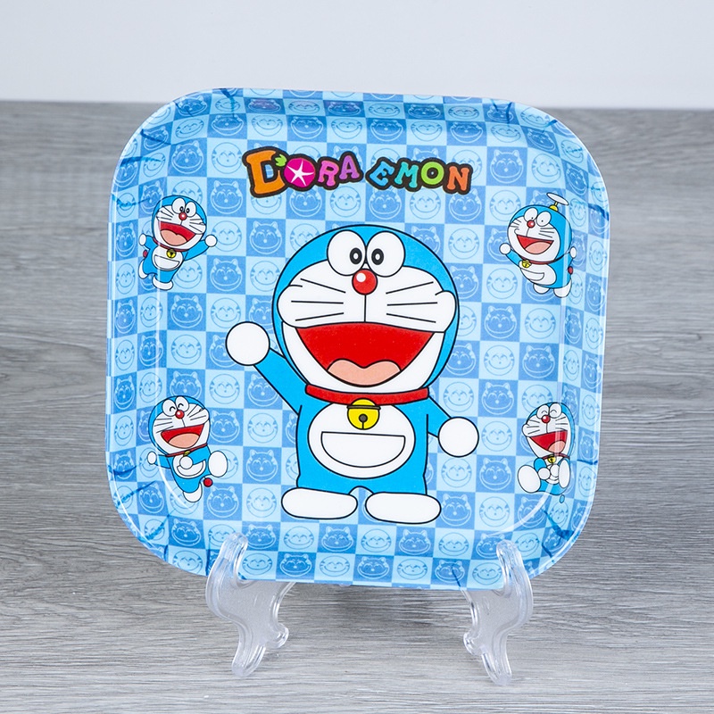 Đĩa Nhựa Melamine Hình Vuông In Hoạt Hình Hello Kitty Sullivan melody Dễ Thương Sáng Tạo TY1 YT1