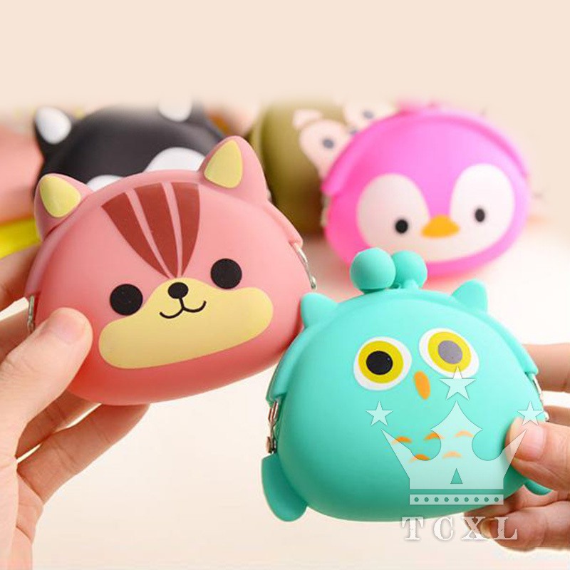 Ví mini đựng tiền xu kiểu dáng hoạt hình dễ thương cho nữ