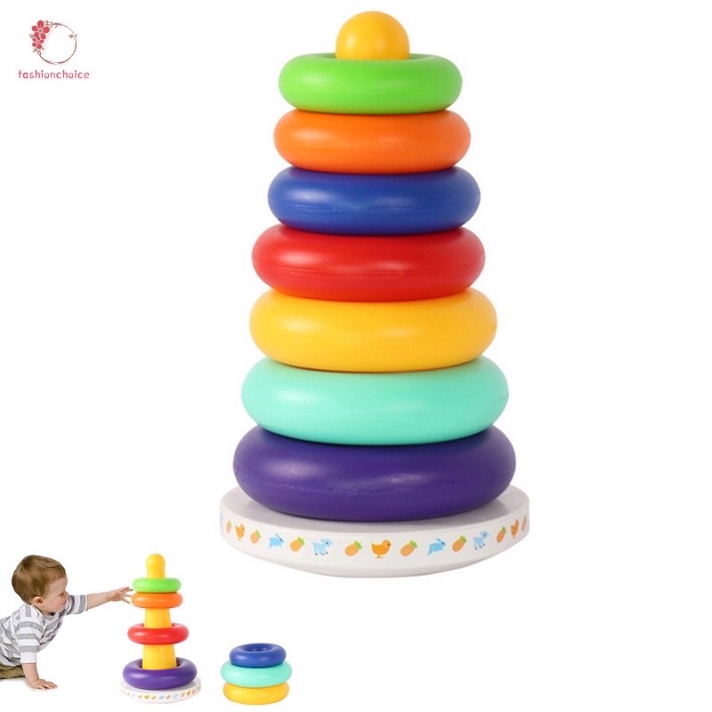 Tháp xếp chồng hình cầu vồng có lắc nhạc