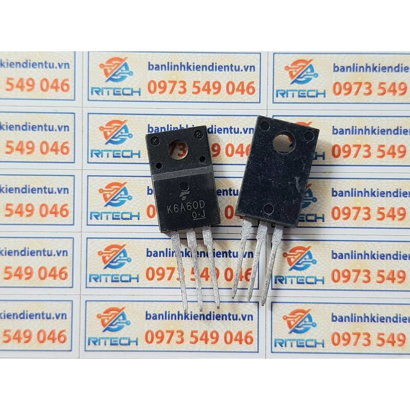 [Combo 5 chiếc] K6A60D, TK6A60D Mosfet kênh N 6A 600V TO-220F
