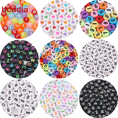 mùa hè Set 100 hạt xỏ BEADIA in chữ cái tiếng anh làm đồ trang sức thủ công