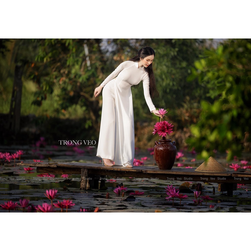 Áo Dài Trắng Chifon 4 Tà Học Sinh,Sinh Viên - Áo Dài Min | BigBuy360 - bigbuy360.vn