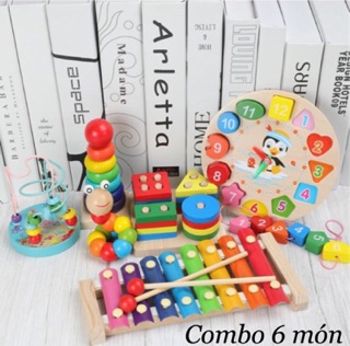 Combo đồ chơi gỗ thông minh cho bé