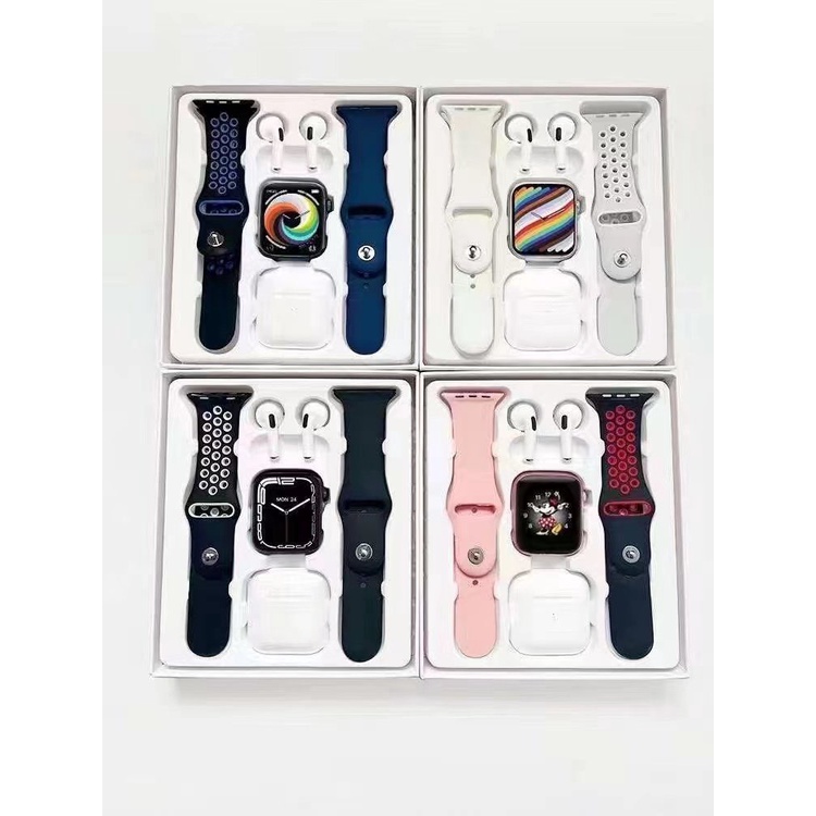 Combo ĐỒNG HỒ THÔNG MINH BLUETOOTH CAO CÂP nhất gồm 2 bộ dây đeo + mặt đồngg hồ + ipods không