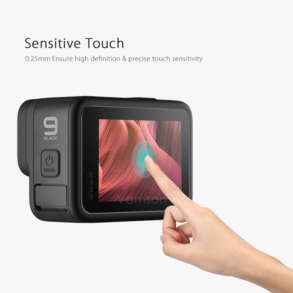 Bộ 1/2 kính cường lực để bảo vệ ống kính màn hình Gopro Hero 10 9