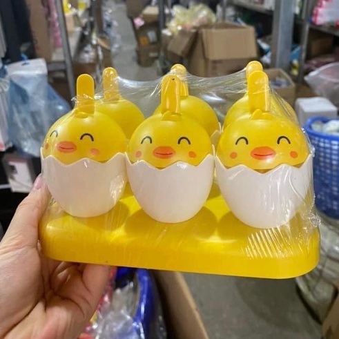 Bộ 6 Khuôn làm kem que VỊT VÀNG dễ thương - nội địa Trung