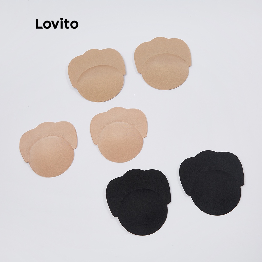 Phụ kiện đồ ngủ Lovito hình tròn phối ren màu trơn phong cách thường ngày L18X291 (Màu mơ/đen)