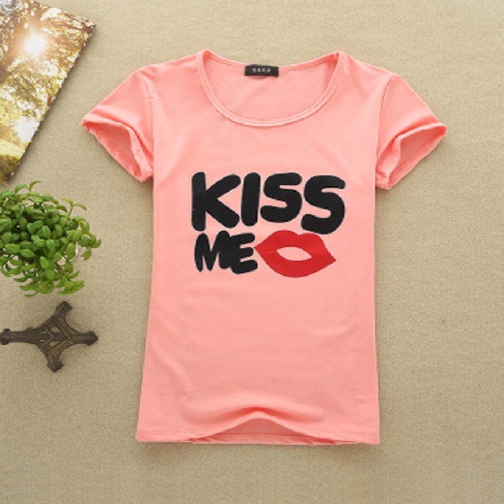 Áo thun nữ họa tiết kiss me Mã: AX3102