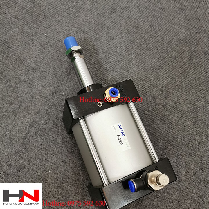 Xi lanh khí nén đế vuông đường kính và hành trình 100 x 50mm