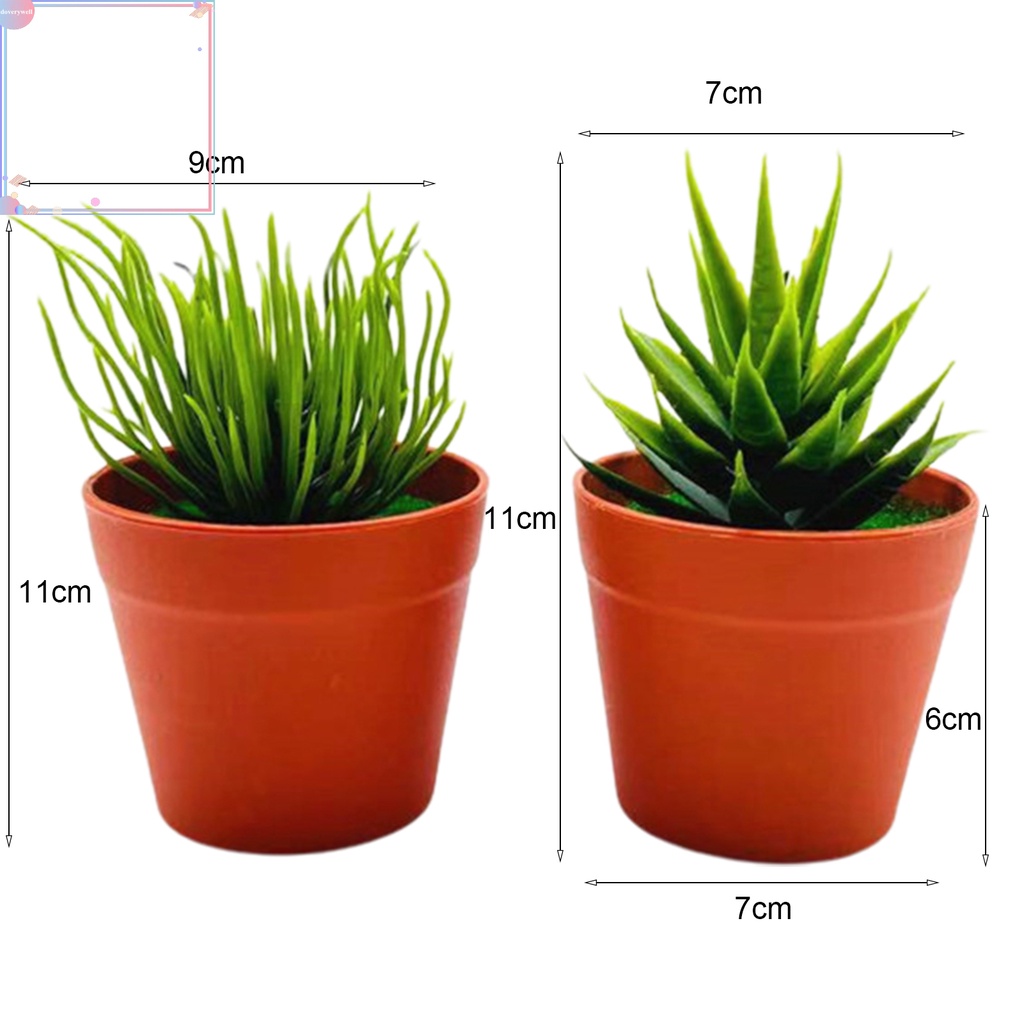 Chậu cây bonsai giả màu xanh lá dùng trang trí nhà cửa/văn phòng DIY