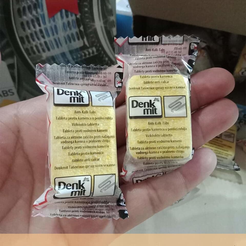 VIÊN VỆ SINH MÁY GIẶT - TẨY VÔI HÓA #DENKMIT, 60 viên