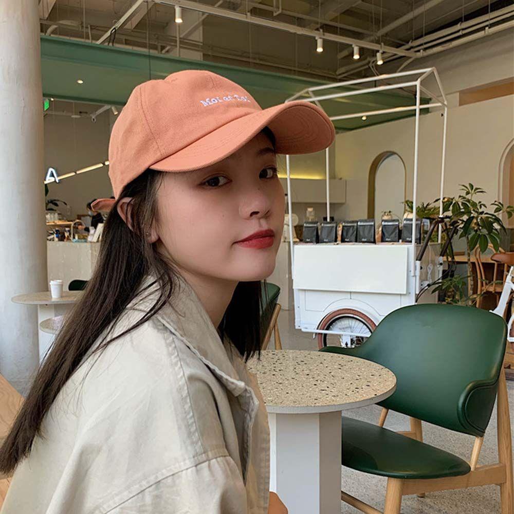 Mũ Lưỡi Trai Thêu Chữ Phong Cách Hip Hop Hàn Quốc Thời Trang Mùa Hè Cho Nữ