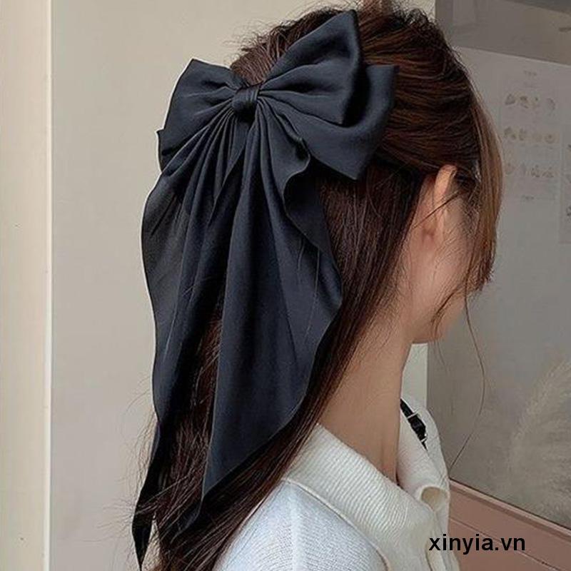 Kẹp Tóc Hình Nơ Đính Ngọc Trai Phong Cách Hàn Quốc Cho Bé Gái