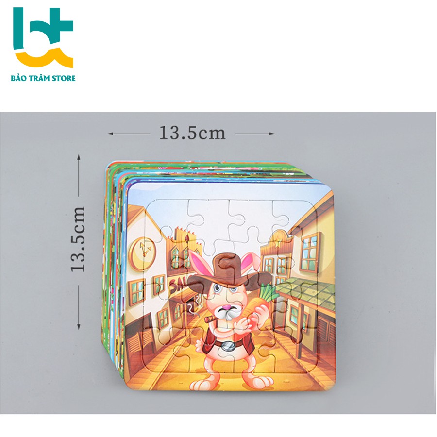 tranh ghép hình cho bé đồ chơi thông minh trí tuệ 16 mảnh 15x15cm - BÁN LỖ XIN 5 SAO